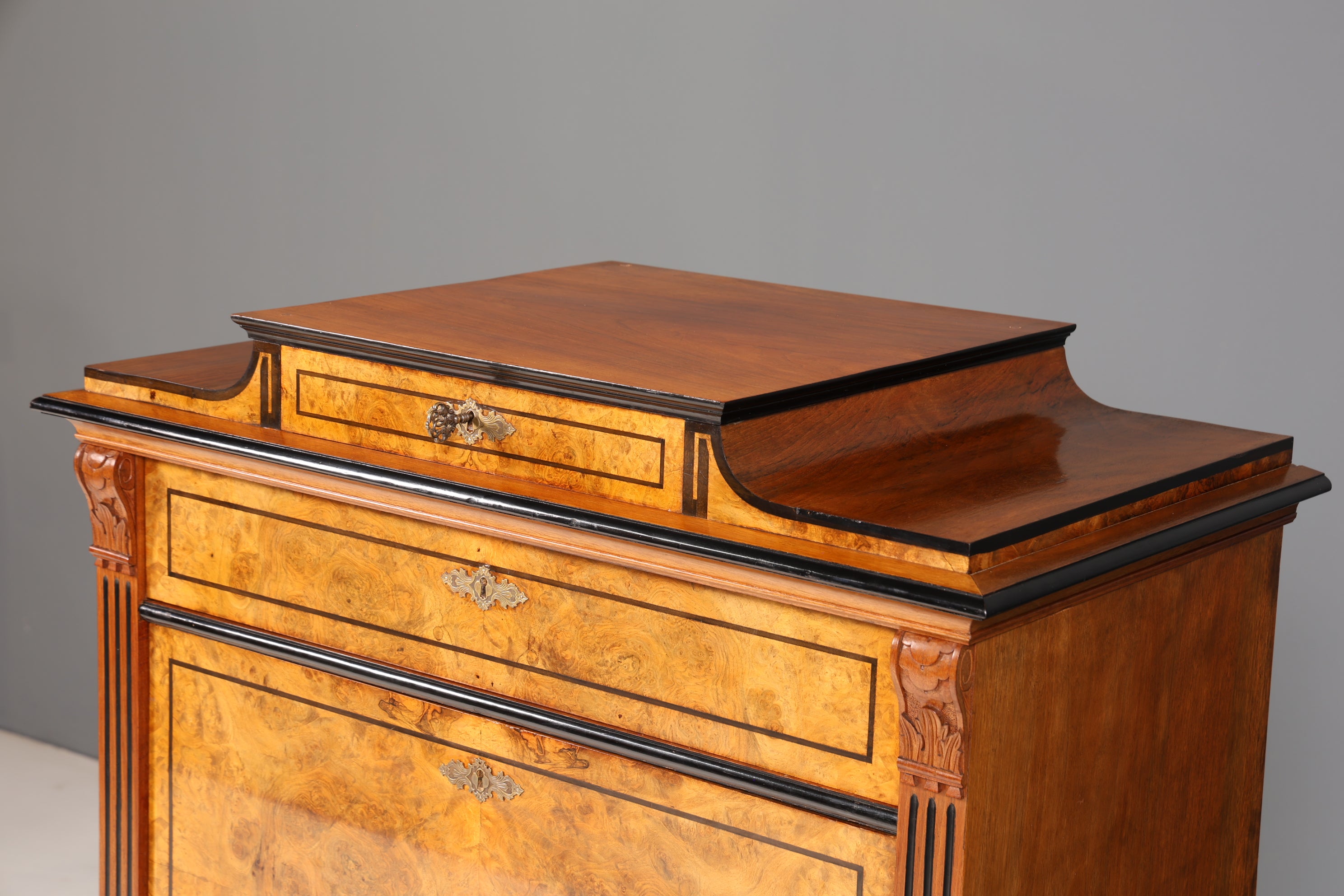 Traumhafter Louis Philippe Sekretär Vertiko Biedermeier Kommode Schubladenkommode