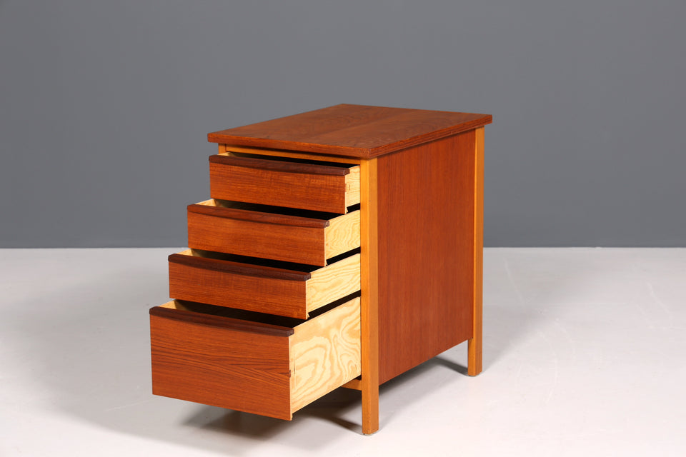 Schlichte Kommode "Made in Denmark" Teak Holz Beistelltisch Büro Kommode