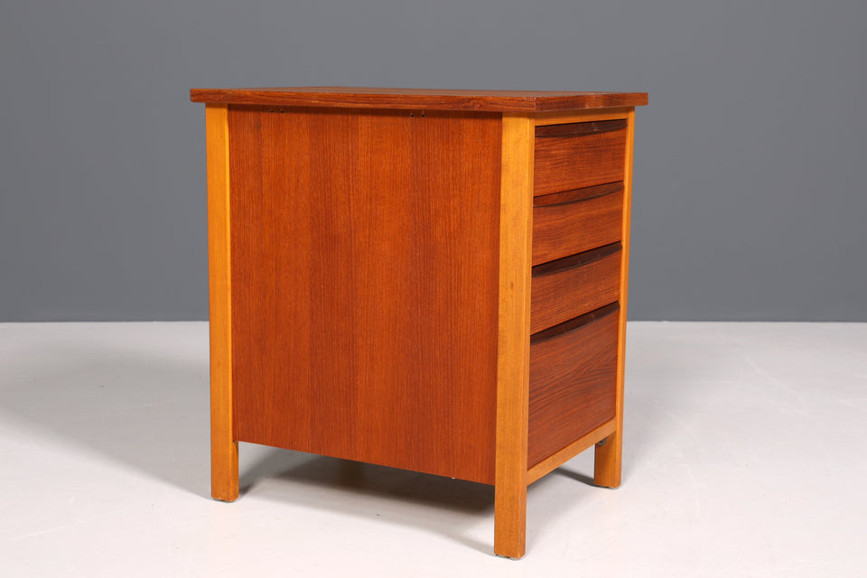 Schlichte Kommode "Made in Denmark" Teak Holz Beistelltisch Büro Kommode