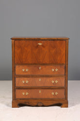 Stilvoller Sekretär im Englischen Stil Büro Vertiko Kommode Mahagoni Schreibkommode