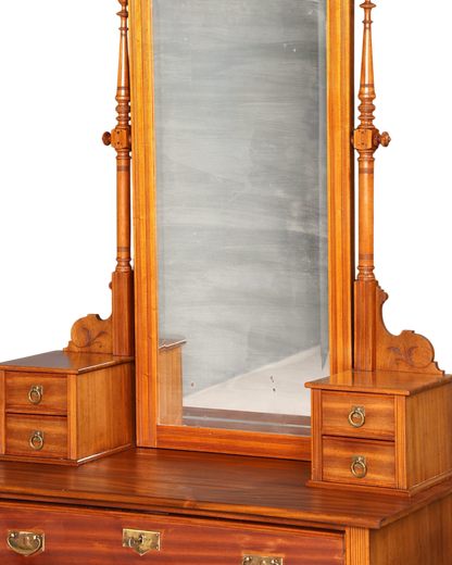 Wunderschöne Jugendstil Kommode Antik Sideboard mit Spiegel Gründerzeit Flurkommode Frisierkommode