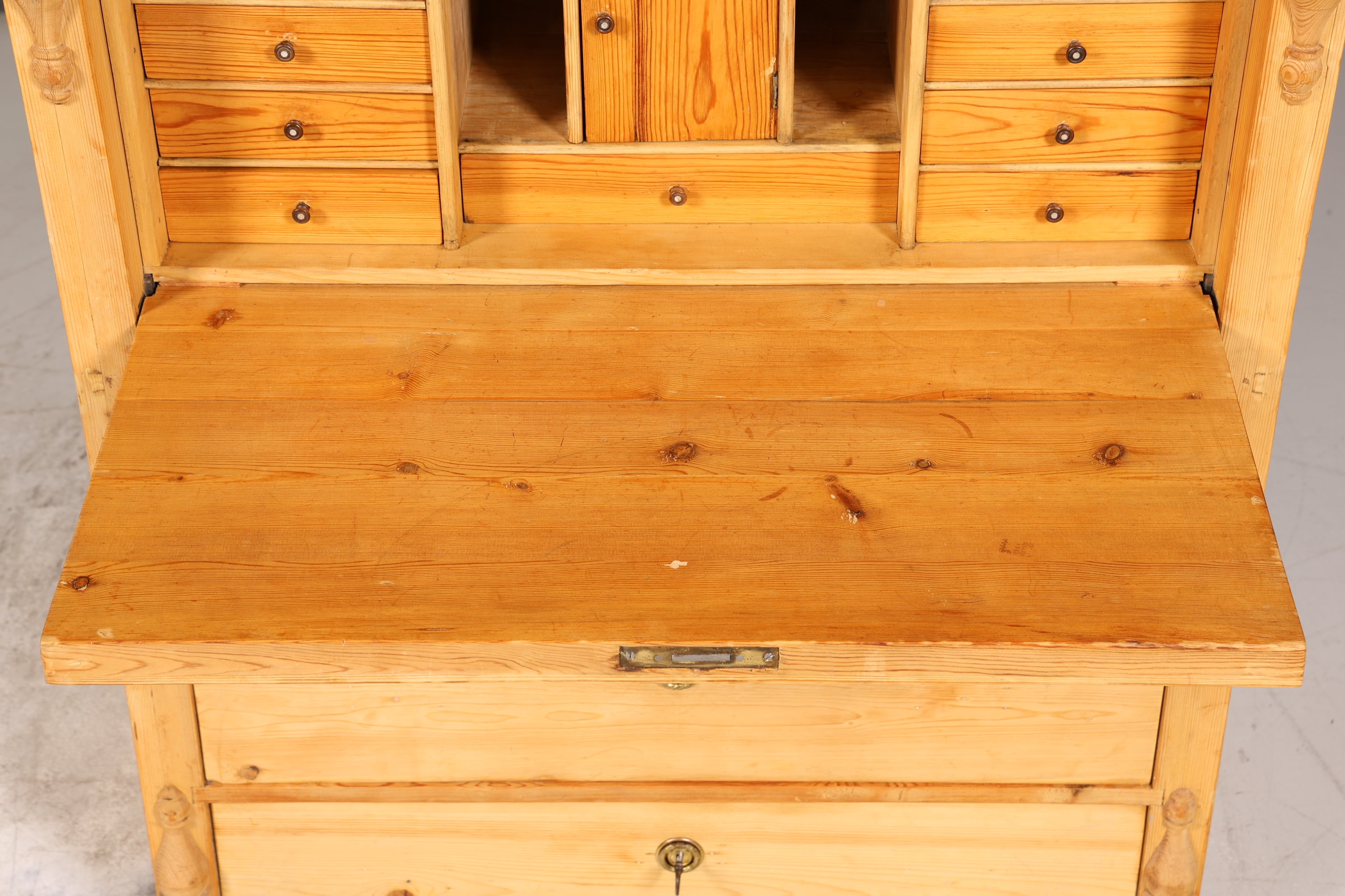 Traumhafter Biedermeier Sekretär Vertiko Antik Weichholz Kommode um 1880 Landhaus Stil Schreibkommode
