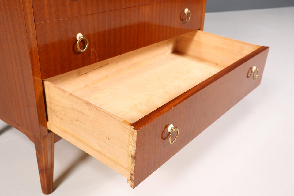 Stilvoller Mid Century Sekretär echt Holz Rollladen Schrank
