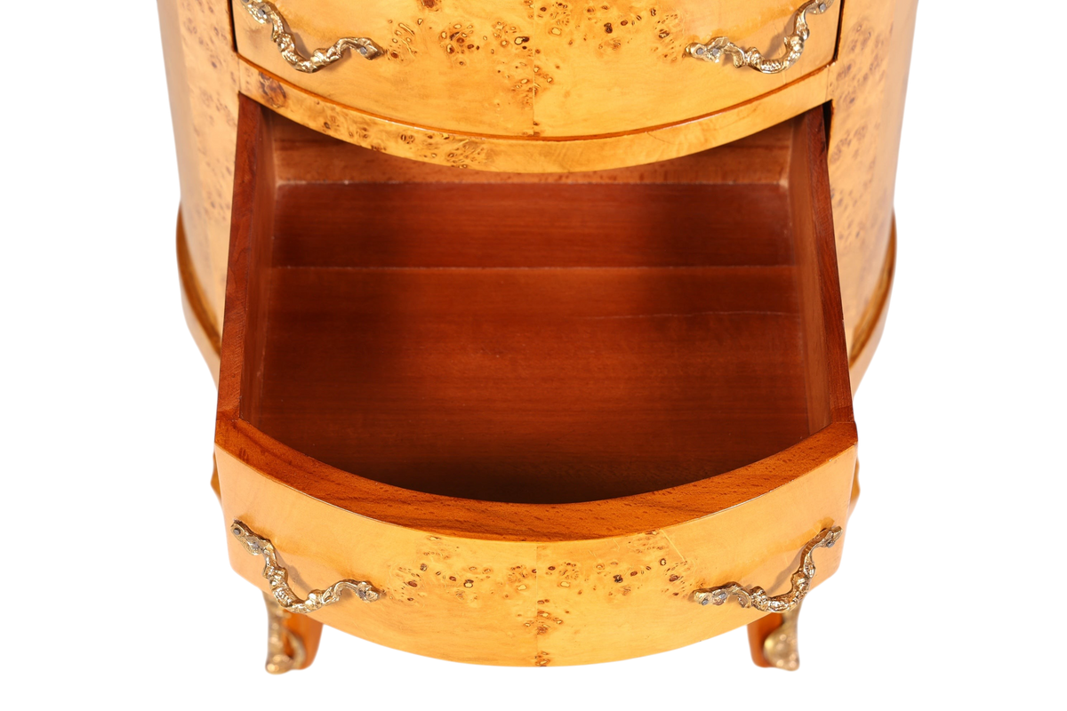 Traumhafte Barock Stil Kommode Antik Stil Louis XV Vertiko Birke Highboard Schubladenkommode