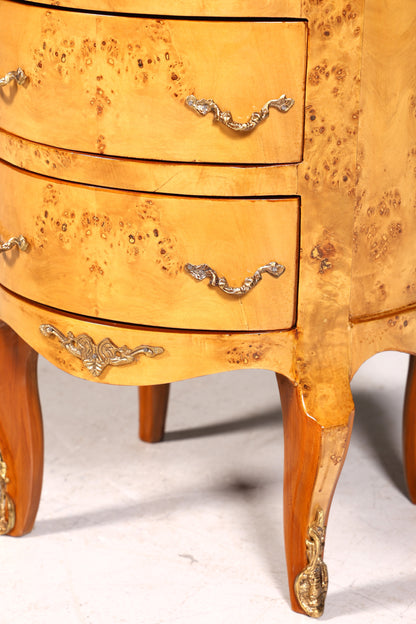 Traumhafte Barock Stil Kommode Antik Stil Louis XV Vertiko Birke Highboard Schubladenkommode