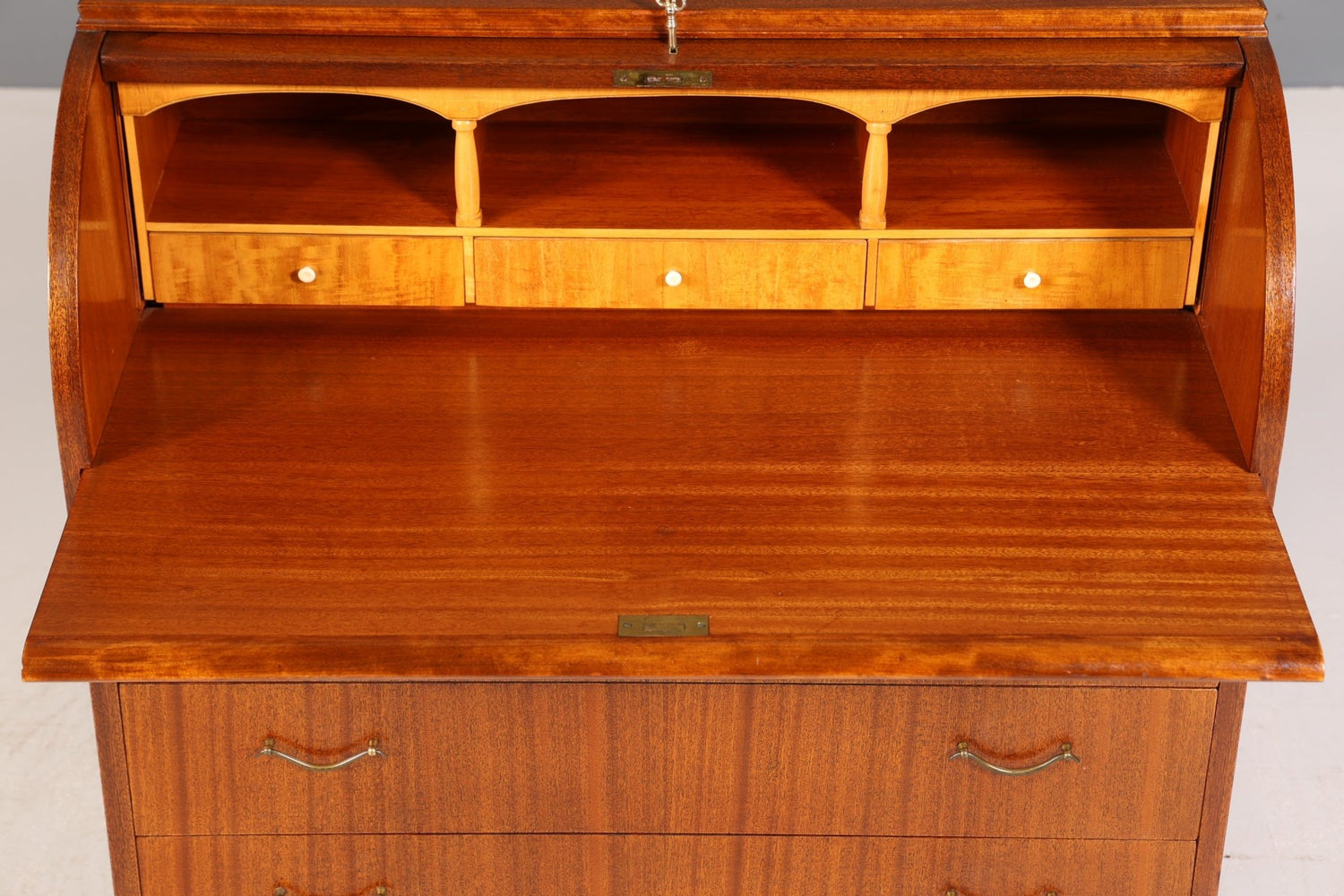 Stilvoller Mid Century Rollladen Sekretär Danish Design Büro Schrank Vintage Büro Kommode