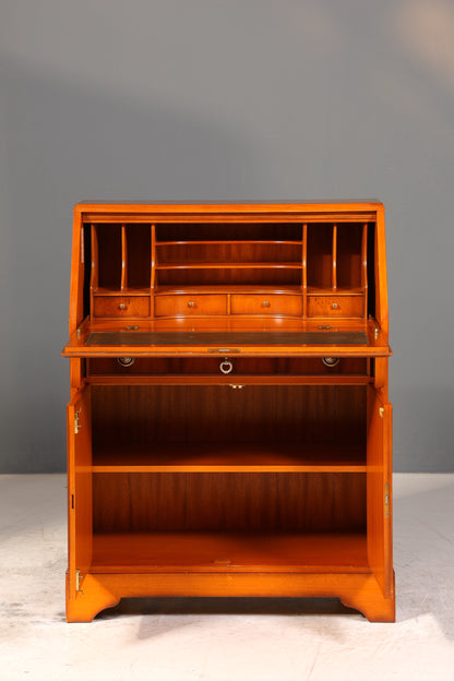 Stilvoller Englischer Sekretär Original Heldense Büro Schreibtisch Eibe Antik 60S Schreibkommode UK Schrank