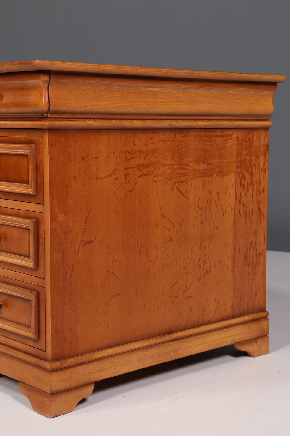 Edler Schreibtisch im Biedermeier Stil massiv Holz Bürotisch