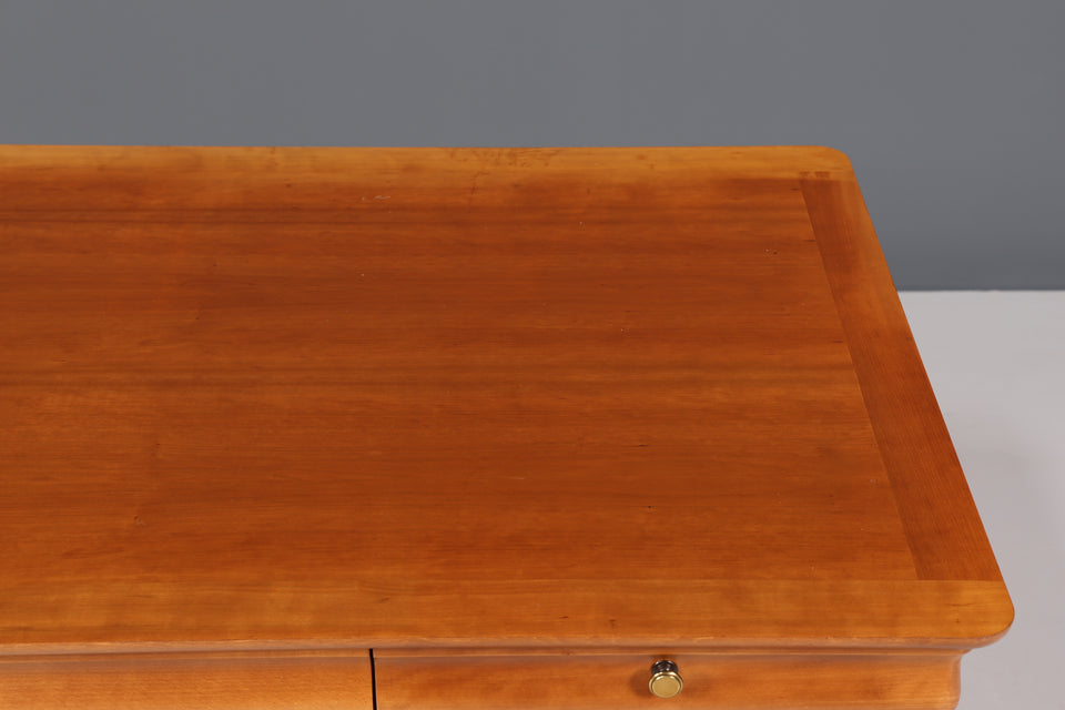 Edler Schreibtisch im Biedermeier Stil massiv Holz Bürotisch