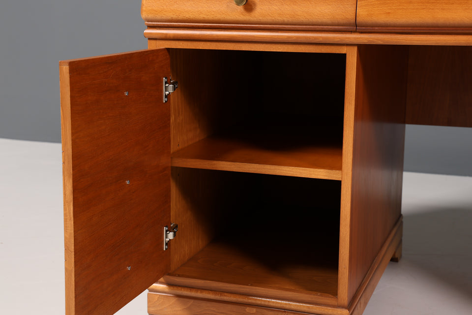Edler Schreibtisch im Biedermeier Stil massiv Holz Bürotisch