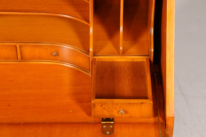 Stilvoller Englischer Sekretär Original Heldense Büro Schreibtisch Eibe Antik 60S Schreibkommode UK Schrank