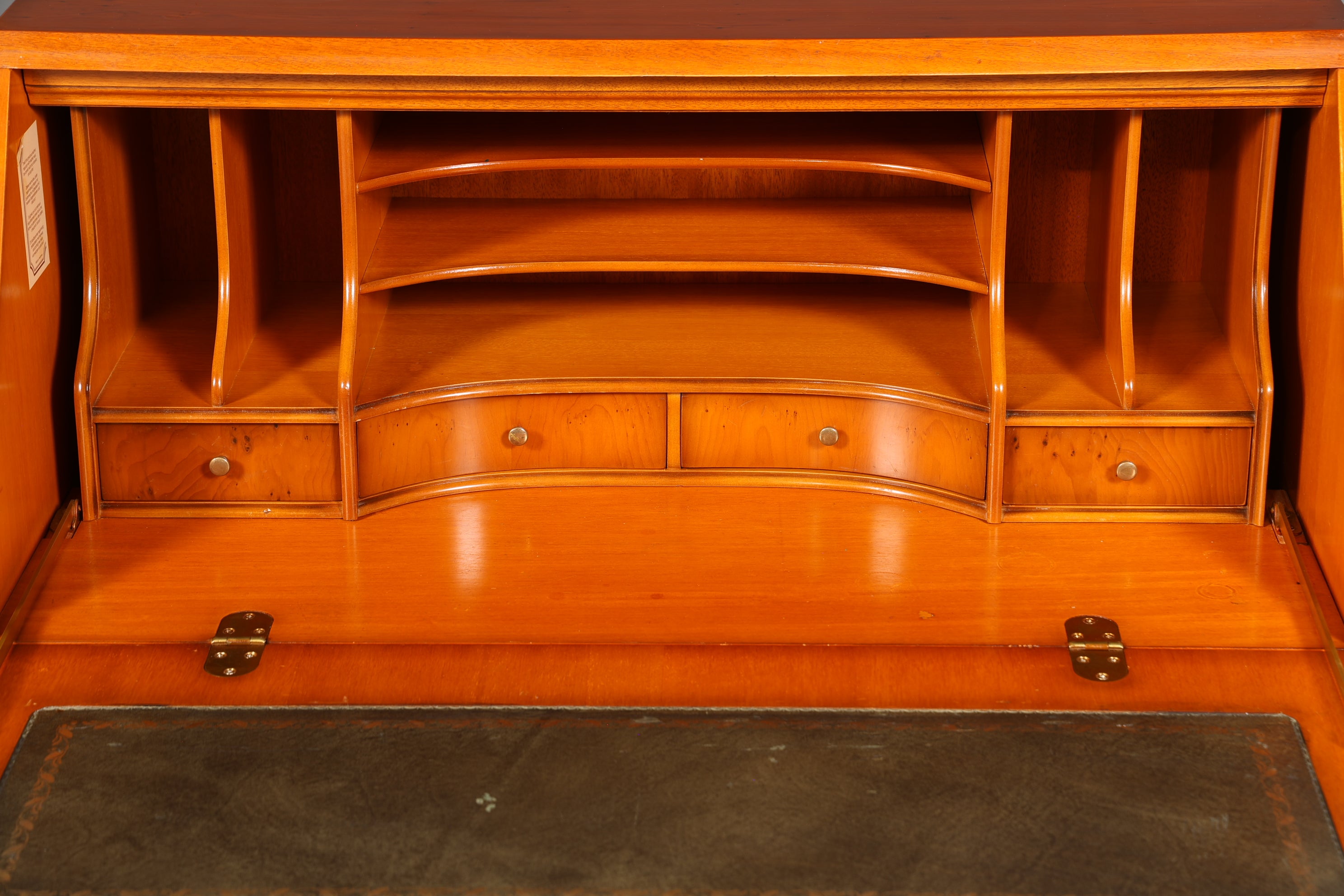 Stilvoller Englischer Sekretär Original Heldense Büro Schreibtisch Eibe Antik 60S Schreibkommode UK Schrank