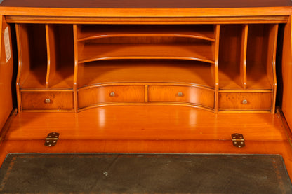 Stilvoller Englischer Sekretär Original Heldense Büro Schreibtisch Eibe Antik 60S Schreibkommode UK Schrank