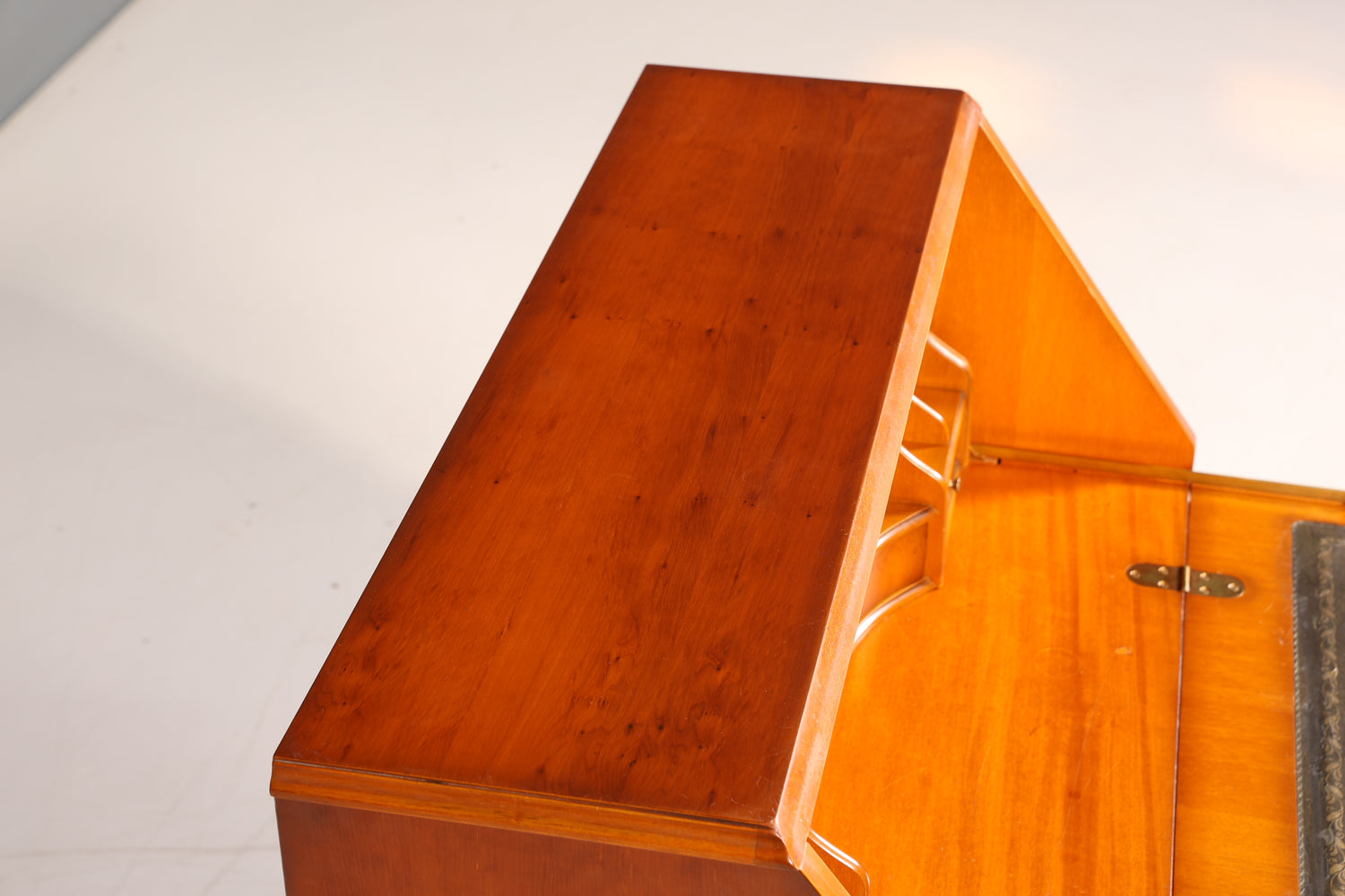 Stilvoller Englischer Sekretär Original Heldense Büro Schreibtisch Eibe Antik 60S Schreibkommode UK Schrank