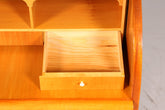 Stilvoller Mid Century Rollladen Sekretär echt Holz Büro Schrank Vintage Schreibkommode