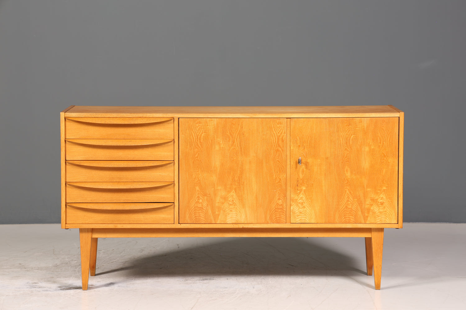 Original Hellerau Franz Ehrlich 602 Sideboard Mid Century TV Schrank Kommode VEB