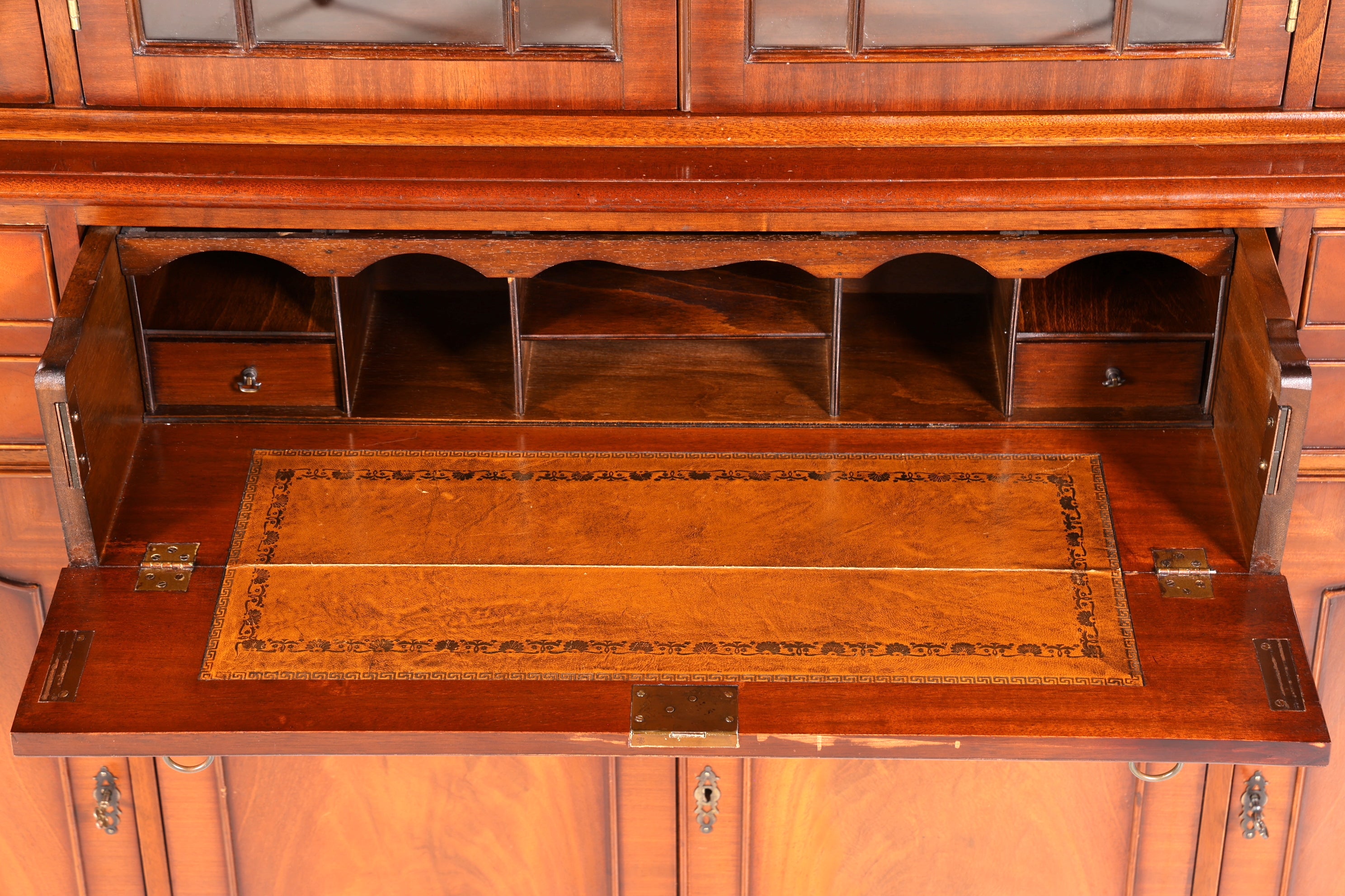 Wunderschöne Englische Vitrine echt Holz Sekretär Bibliothek UK Bücherschrank Englisch Regal Buffet