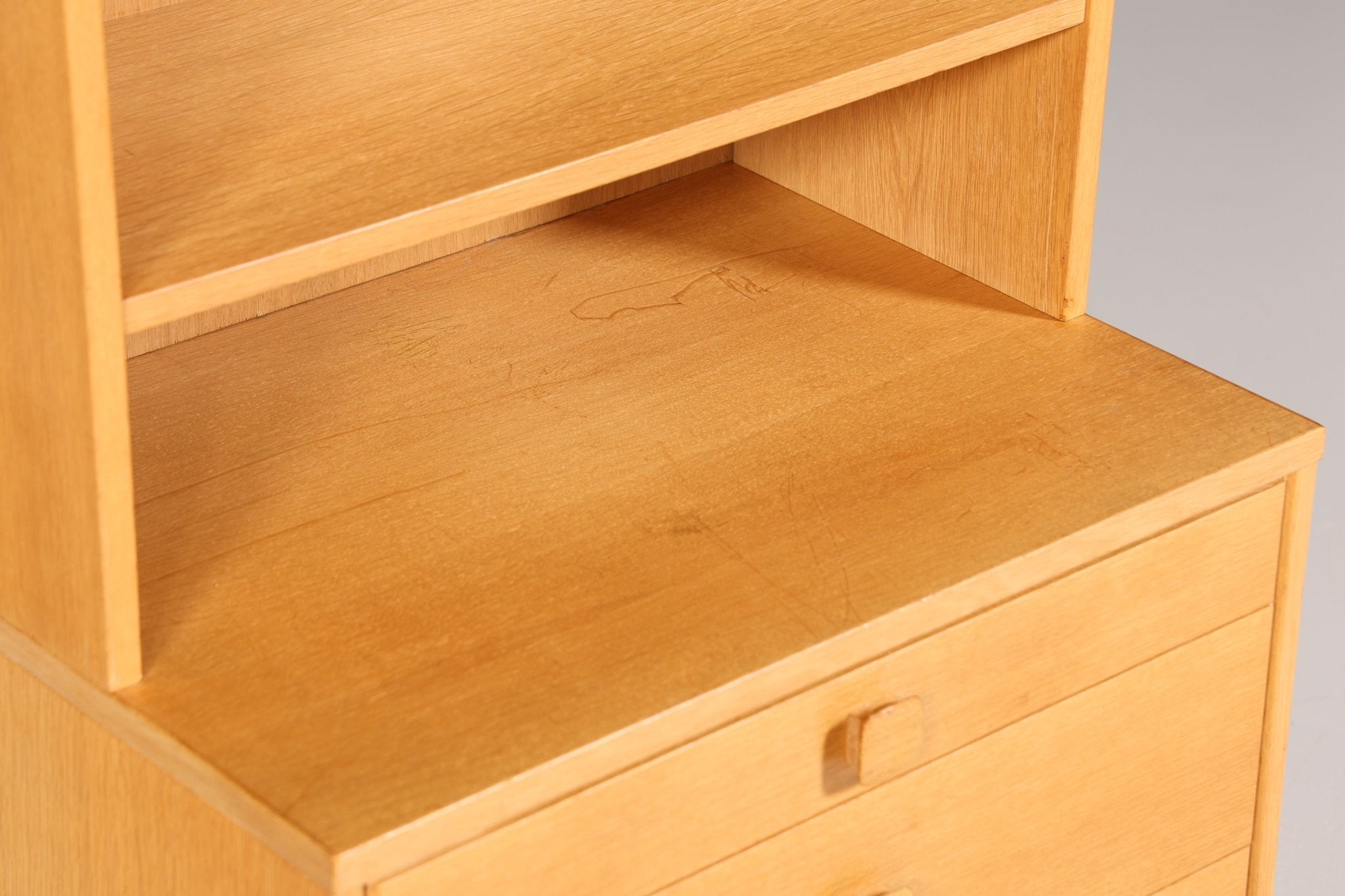 Beautiful Mid Century Shelf Danish Design Real Wood Cabinet Retro Chest of Drawers Vintage Bookcase