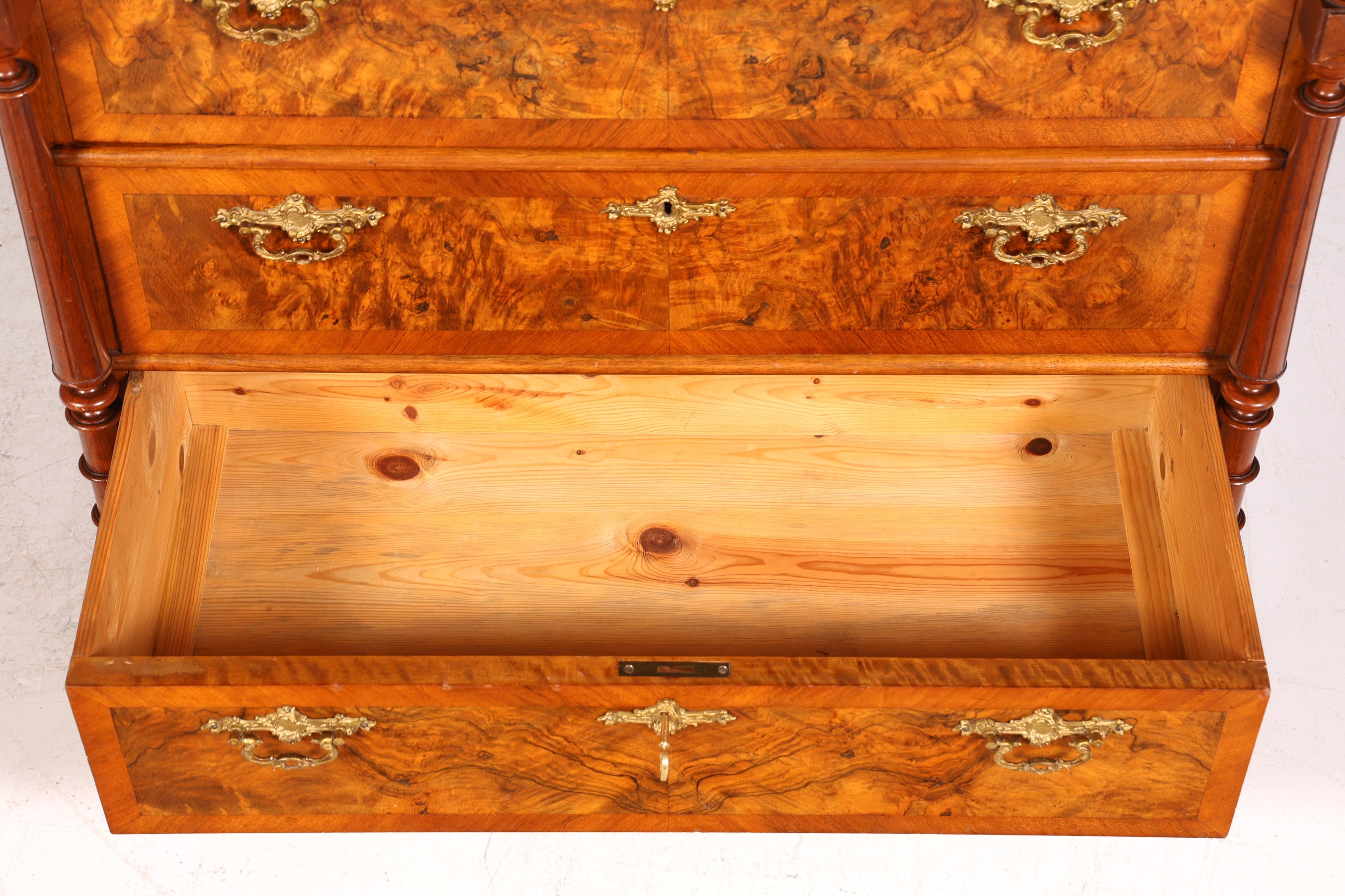 Wunderschöner Gründerzeit Sekretär Vertiko Highboard Louis Philippe Kommode um 1880