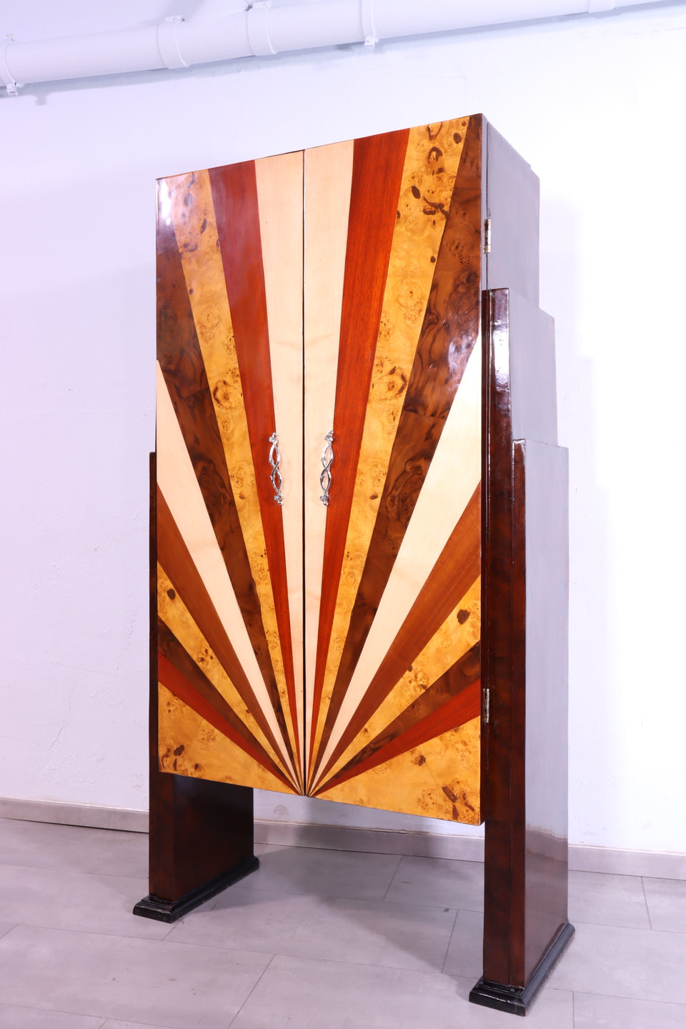 Traumhafter Art Deco Highboard Schrank Kommode Sun