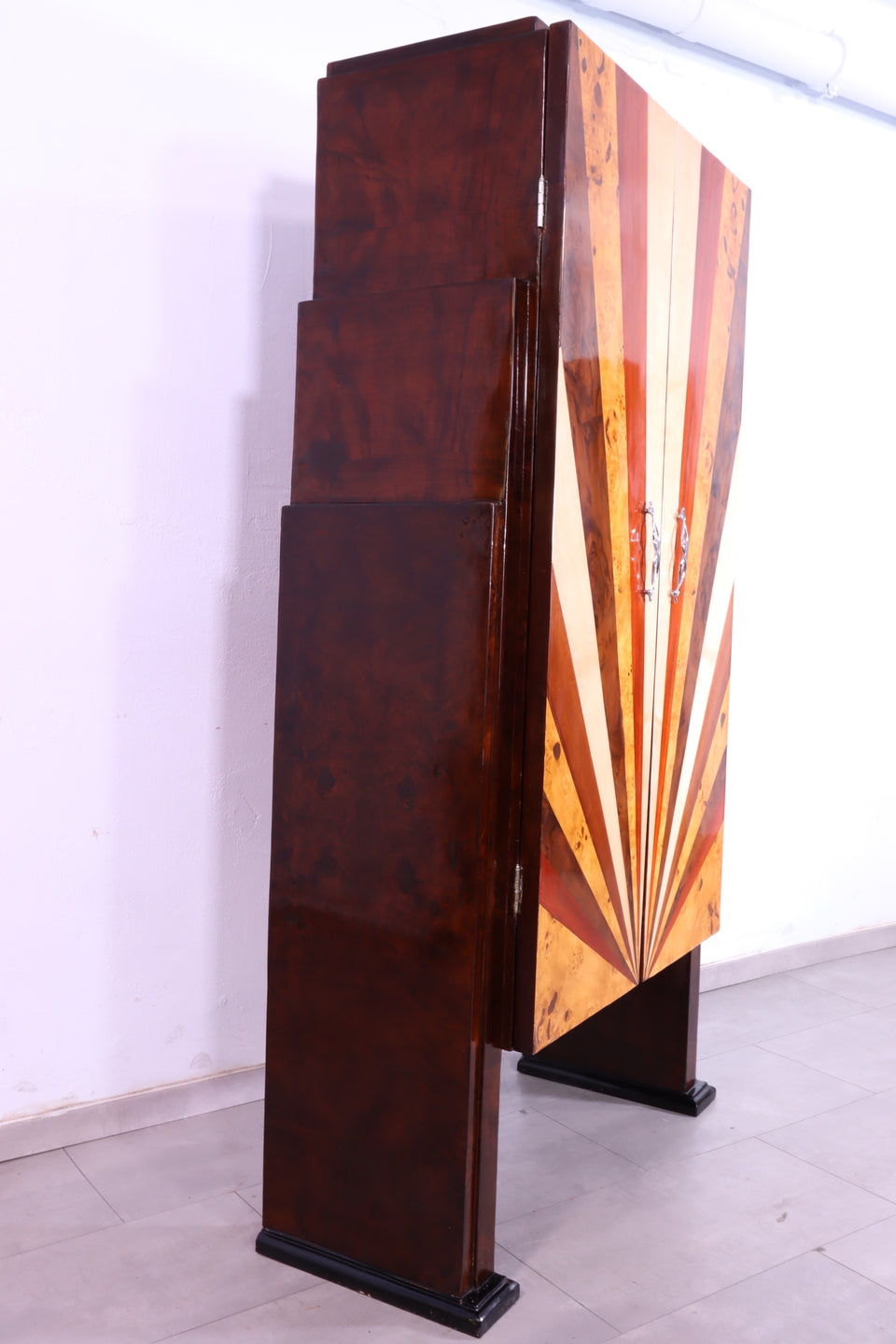 Traumhafter Art Deco Highboard Schrank Kommode Sun