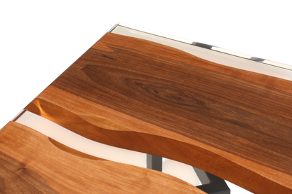 Beeindruckender Epoxidharz Tisch 160-90cm Nussbaum Esszimmer Tisch Epoxy Esstisch Küchentisch