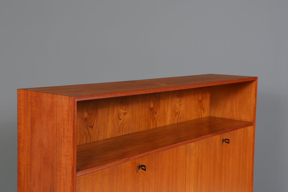 Edler Mid Century Schrank Vintage Highboard Sekretär Holz Regal