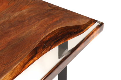 Beeindruckender Epoxidharz Tisch 160-90cm Nussbaum Esszimmer Tisch massiv Holz Epoxy Küchentisch