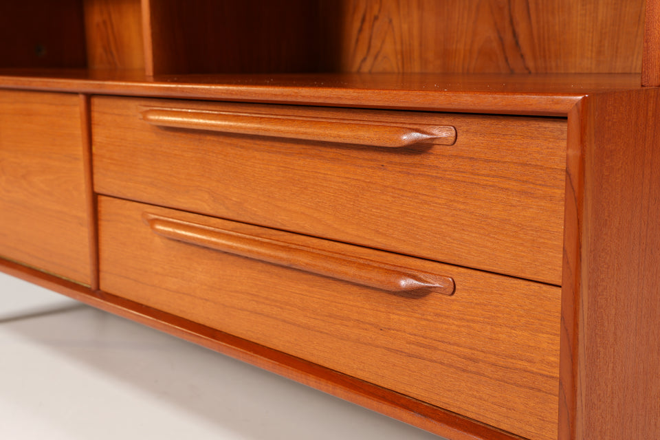 Edler Mid Century Schrank Vintage Highboard Sekretär Holz Regal