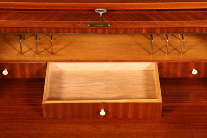 Traumhafter Mid Century Rollladen Sekretär Danish Design echt Holz Rollladen Kommode