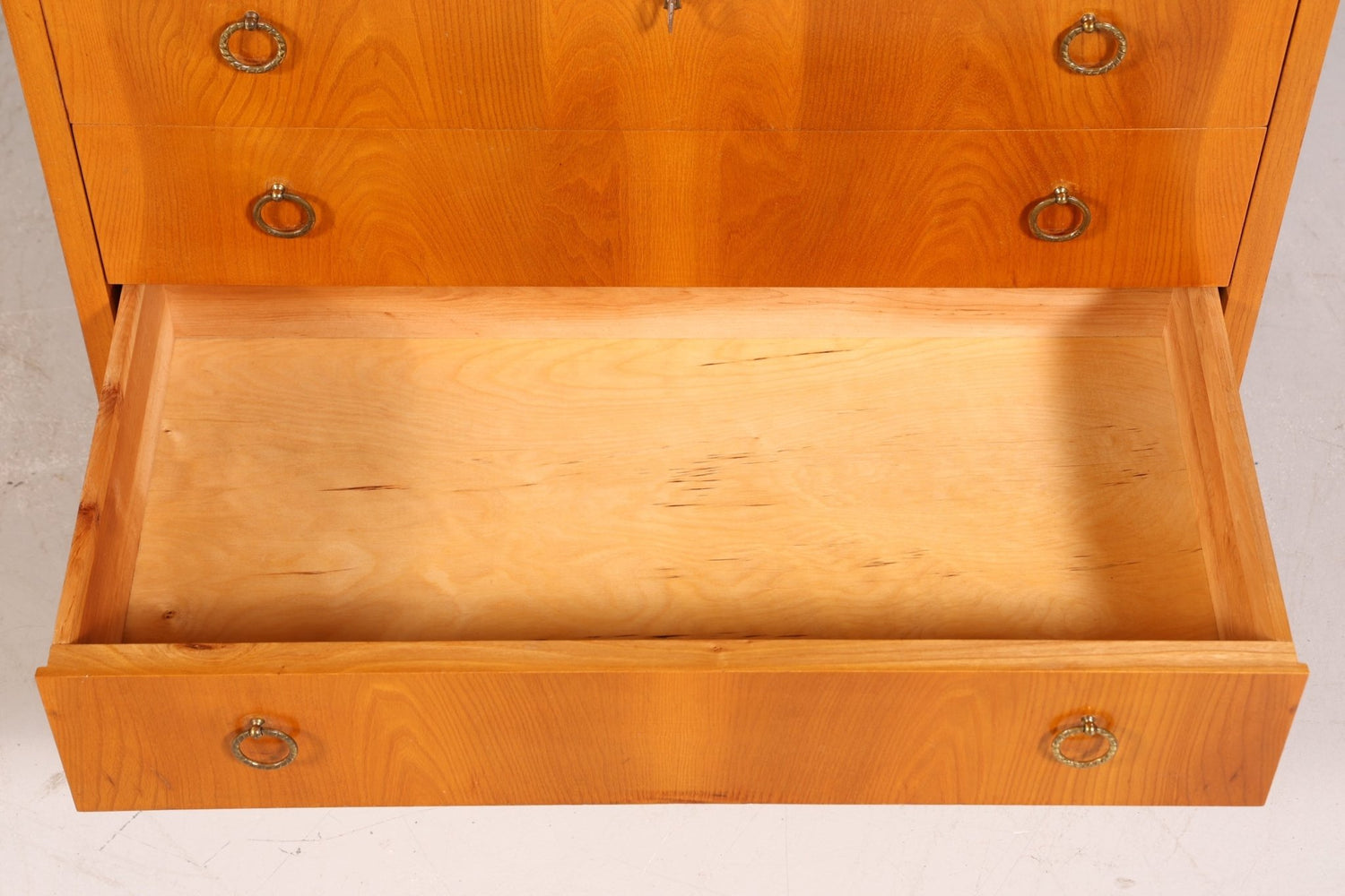 Mid Century Roller Shutter Secretary Real Wood Office Cabinet Vintage Writing Desk