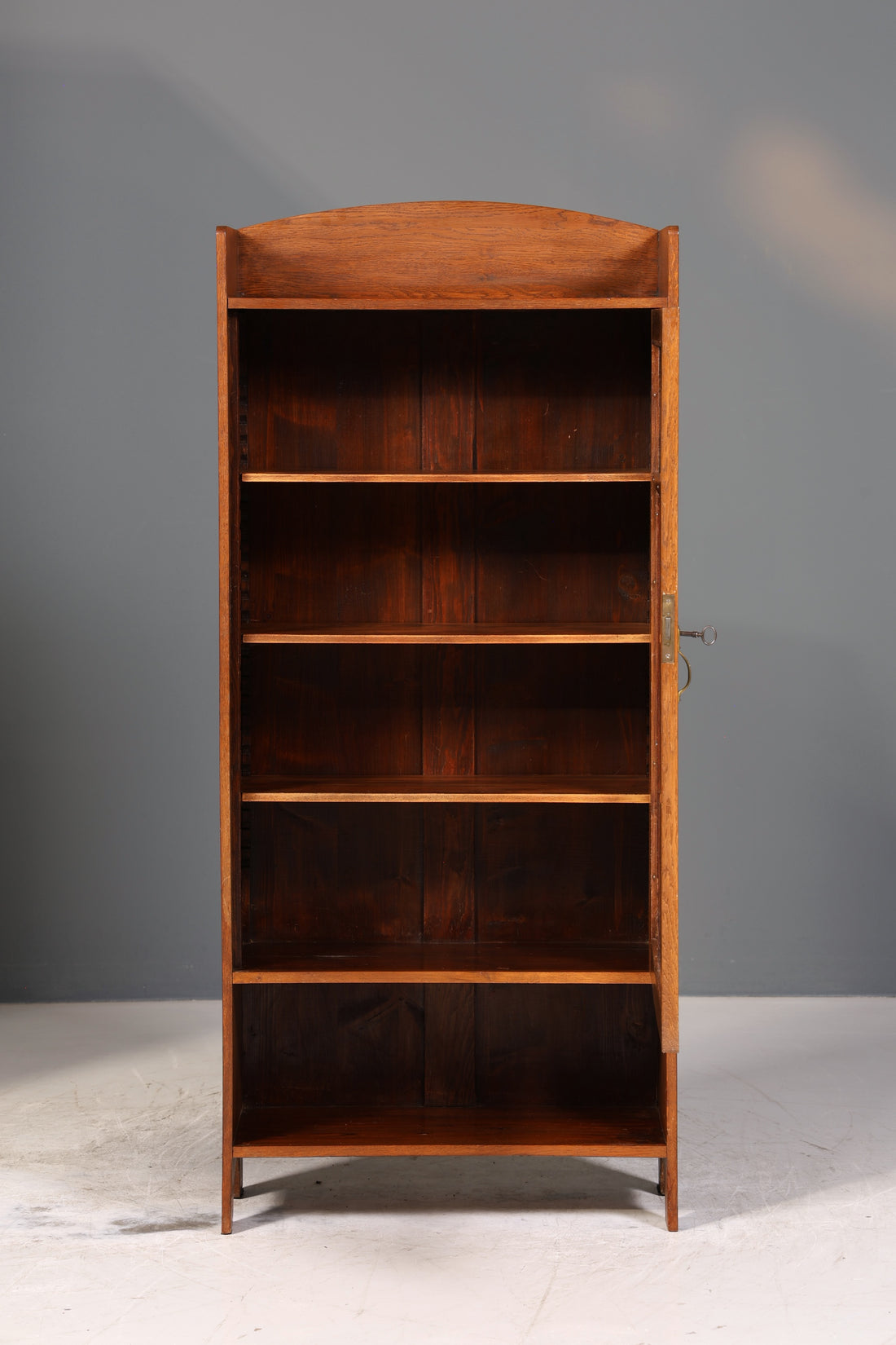 Traumhafte Jugendstil Vitrine Antike Holz Bücherschrank Eiche Antik Schrank Geschirrschrank 1 von 6