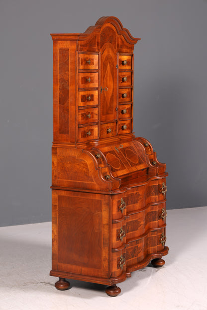 Beeindruckender Barock Aufsatzsekretär Sekretär Schreibschrank Tabernakel Antik Stil Massivholz Vintage