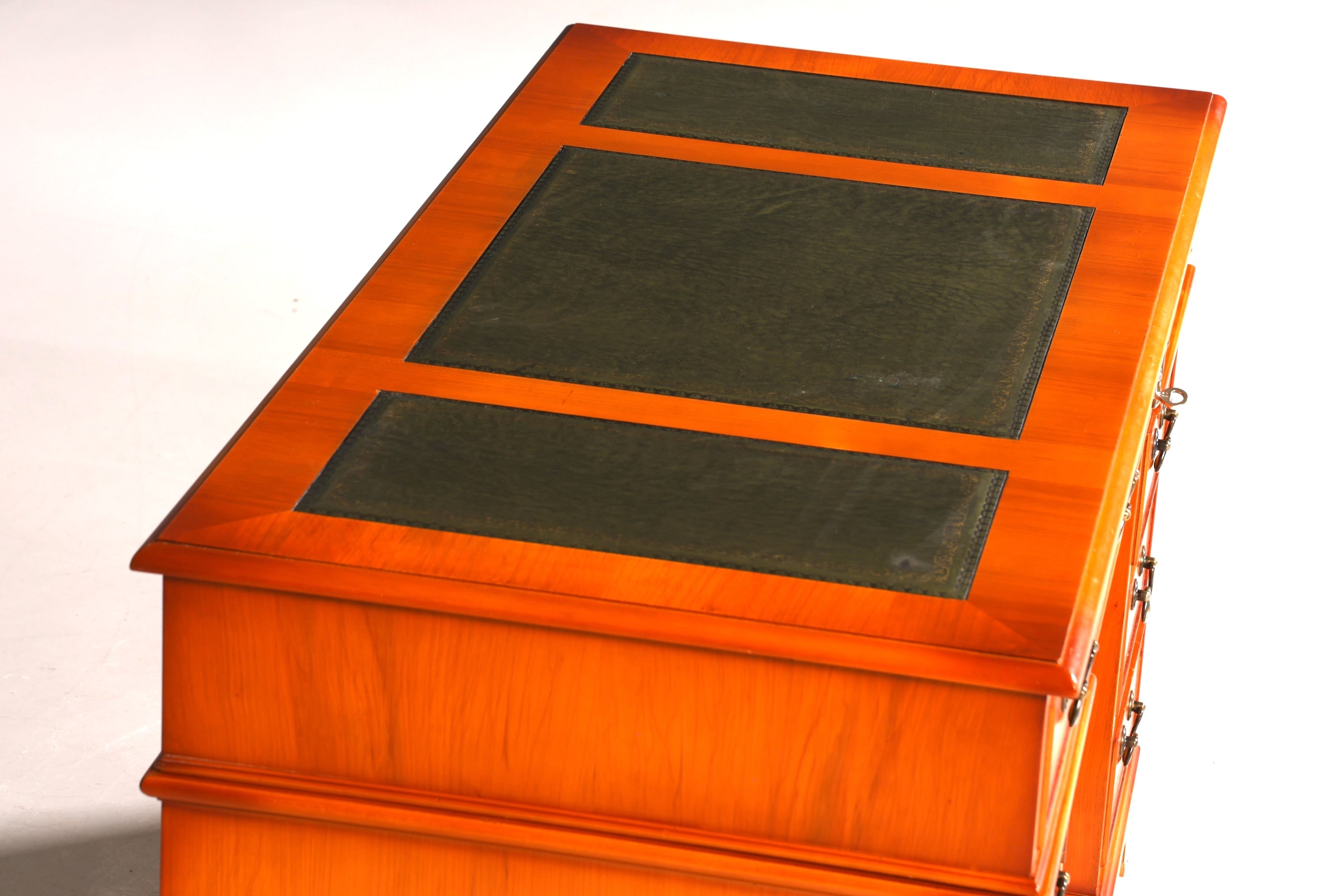 Wunderschöner Englischer Schreibtisch Englisch Eibe Desk Leder Auflage Antik Stil Bürotisch Office Desk