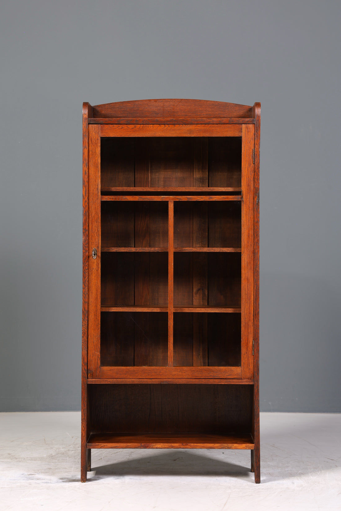 Traumhafte Jugendstil Vitrine Antike Holz Bücherschrank Eiche Antik Schrank Geschirrschrank 2 von 6