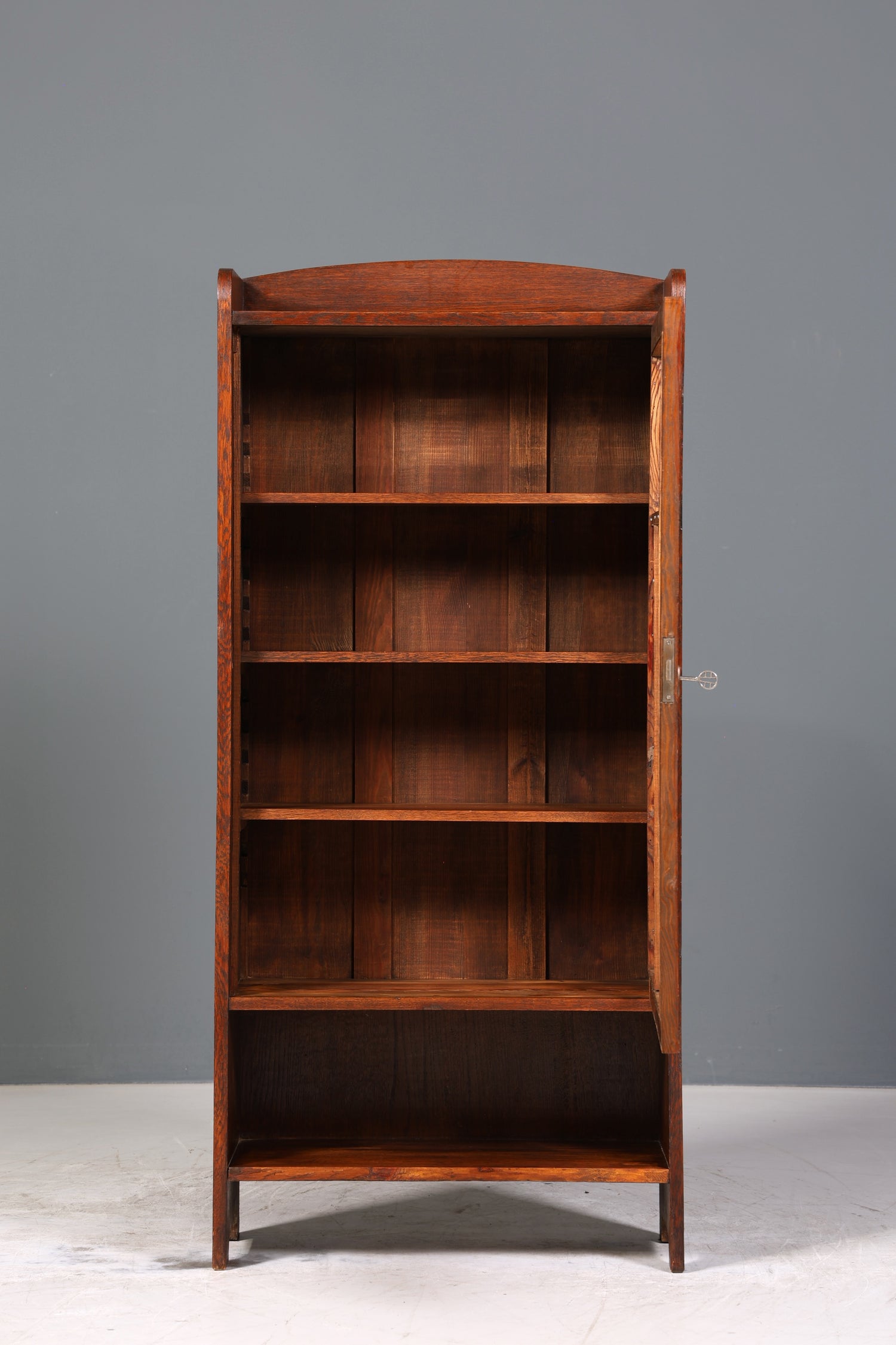 Traumhafte Jugendstil Vitrine Antike Holz Bücherschrank Eiche Antik Schrank Geschirrschrank 2 von 6