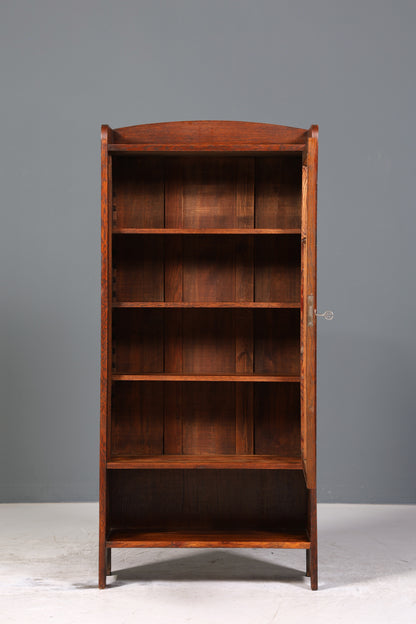 Traumhafte Jugendstil Vitrine Antike Holz Bücherschrank Eiche Antik Schrank Geschirrschrank 2 von 6