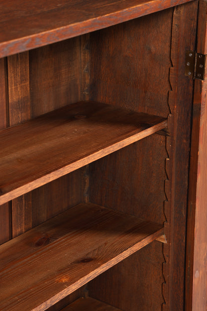 Traumhafte Jugendstil Vitrine Antike Holz Bücherschrank Eiche Antik Schrank Geschirrschrank 2 von 6