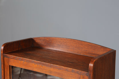 Traumhafte Jugendstil Vitrine Antike Holz Bücherschrank Eiche Antik Schrank Geschirrschrank 2 von 6