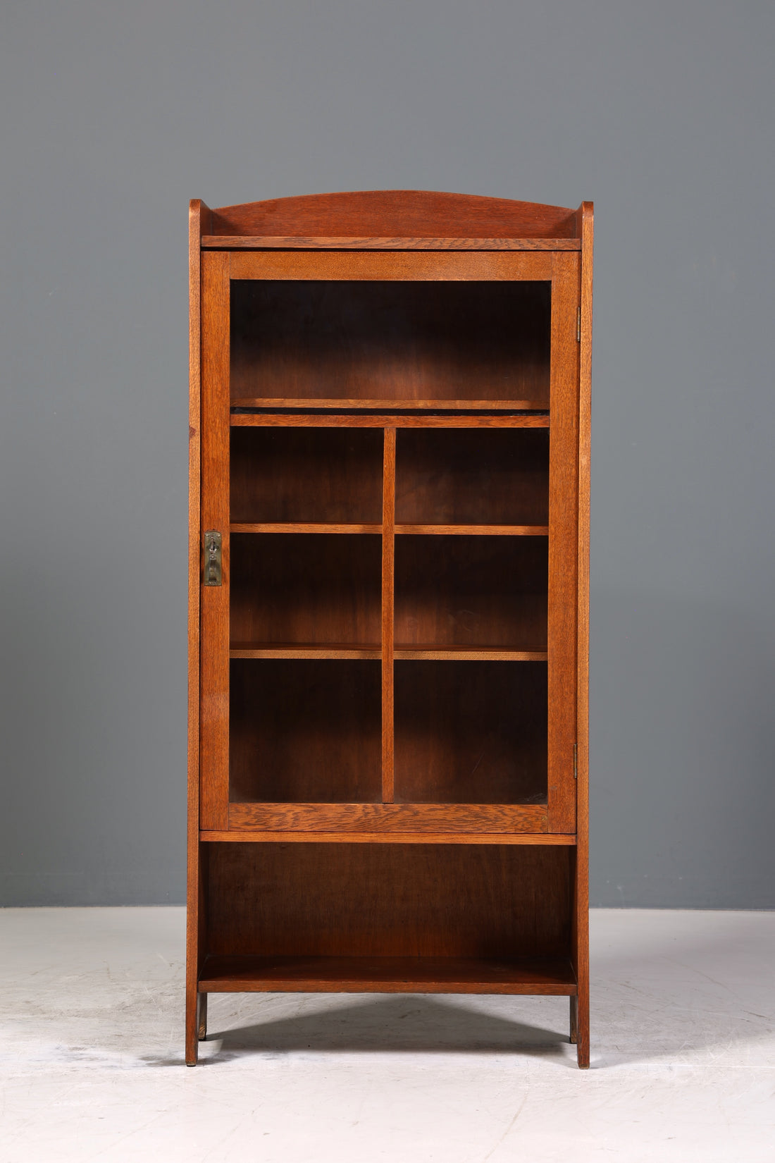 Traumhafte Jugendstil Vitrine Antike Holz Bücherschrank Eiche Antik Schrank Geschirrschrank 3 von 6