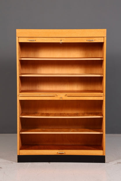 Schlichter Rollladenschrank Bauhaus Apothekerschrank Aktenschrank Büro Art Deco Schrank Massivholz Vintage
