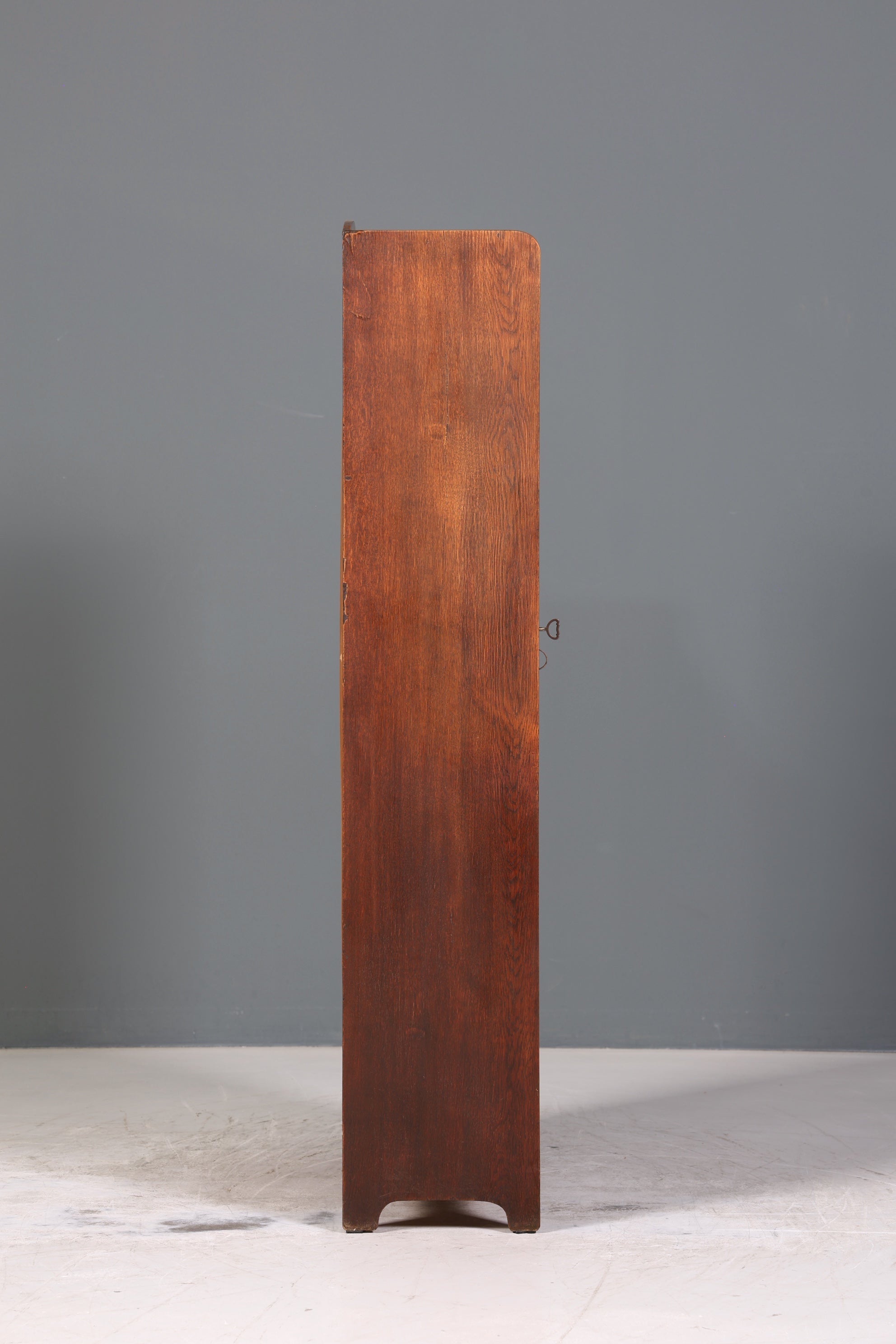 Traumhafte Jugendstil Vitrine Antike Holz Bücherschrank Eiche Antik Schrank Geschirrschrank 3 von 6