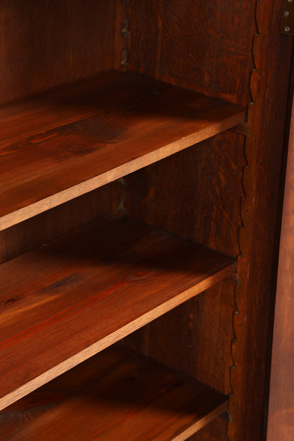Traumhafte Jugendstil Vitrine Antike Holz Bücherschrank Eiche Antik Schrank Geschirrschrank 3 von 6