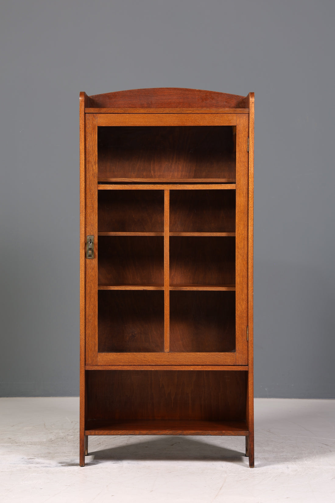 Traumhafte Jugendstil Vitrine Antike Holz Bücherschrank Eiche Antik Schrank Geschirrschrank 4 von 6