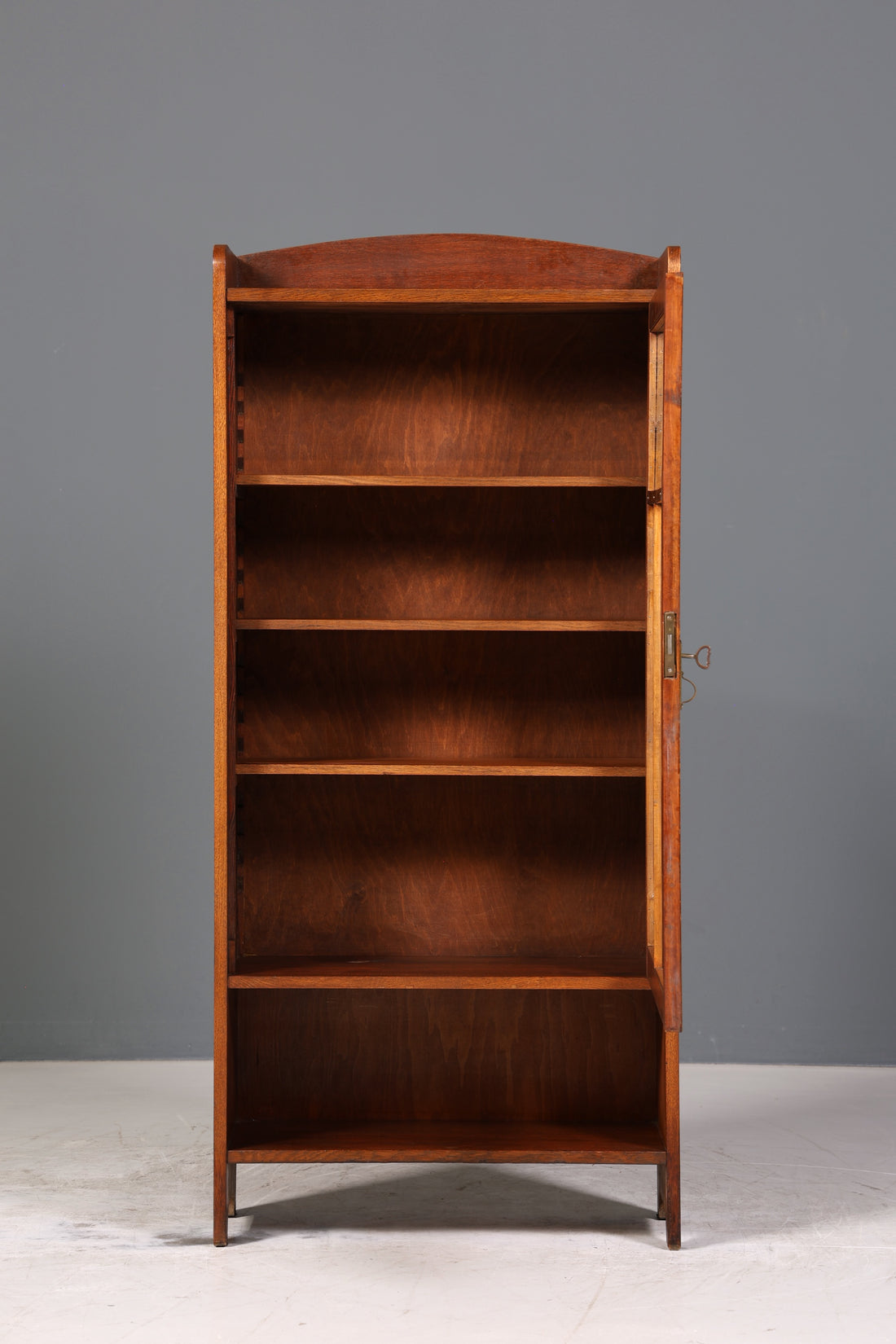 Traumhafte Jugendstil Vitrine Antike Holz Bücherschrank Eiche Antik Schrank Geschirrschrank 4 von 6