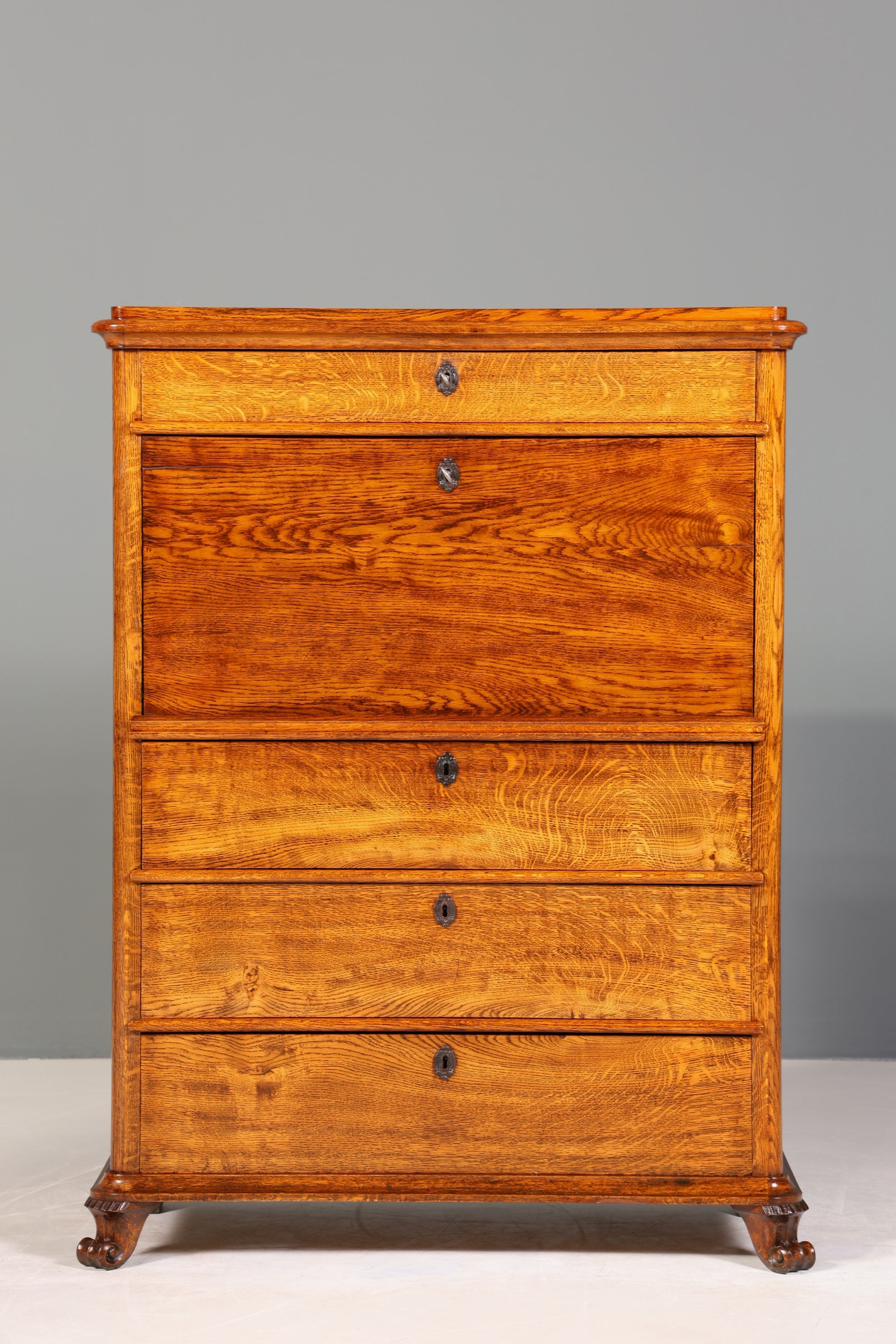 Wunderschöner Biedermeier Sekretär Vertiko Louis Philippe Highboard Kommode Schubladenkommode