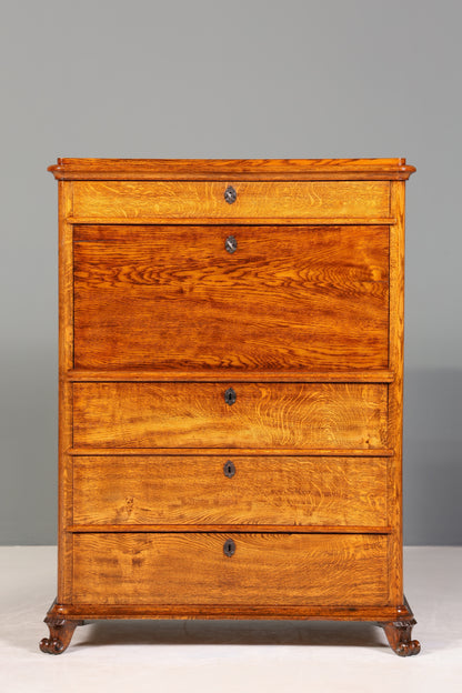 Wunderschöner Biedermeier Sekretär Vertiko Louis Philippe Highboard Kommode Schubladenkommode
