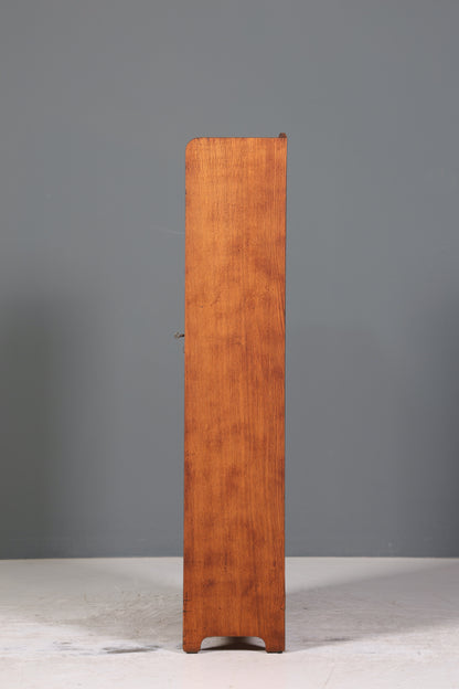 Traumhafte Jugendstil Vitrine Antike Holz Bücherschrank Eiche Antik Schrank Geschirrschrank 5 von 6