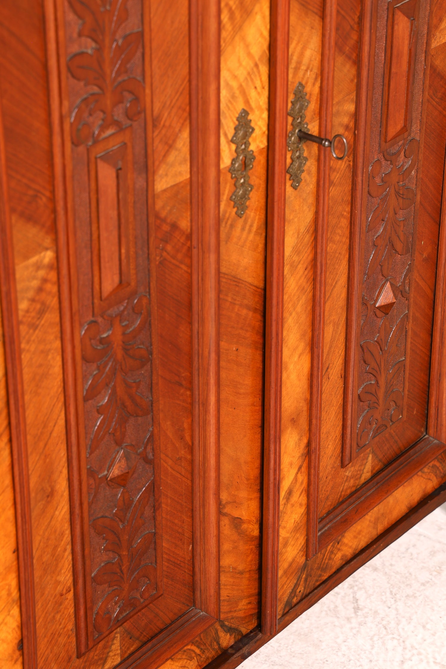 G076 Finish Traumhaftes Gründerzeit Vertiko Jugendstil Schrank Antik Highboard Kommode