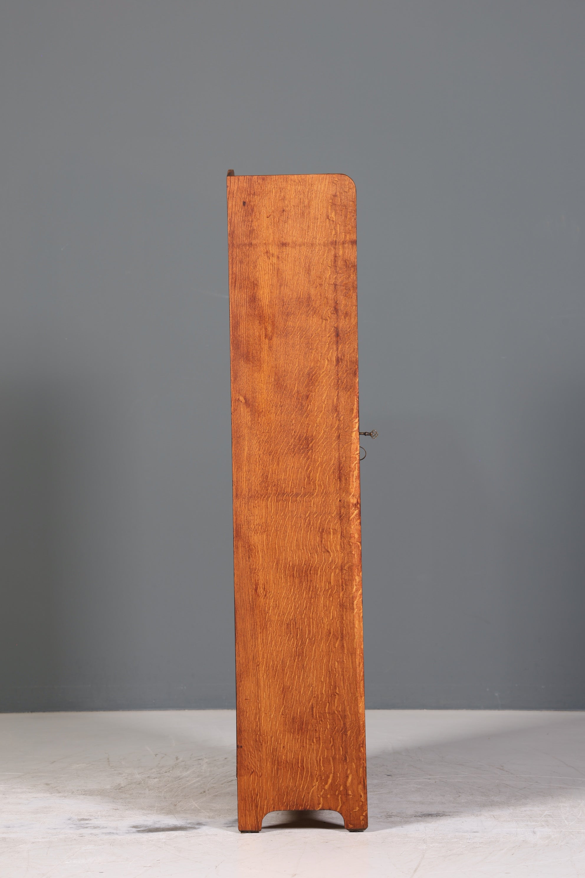 Traumhafte Jugendstil Vitrine Antike Holz Bücherschrank Eiche Antik Schrank Geschirrschrank 5 von 6